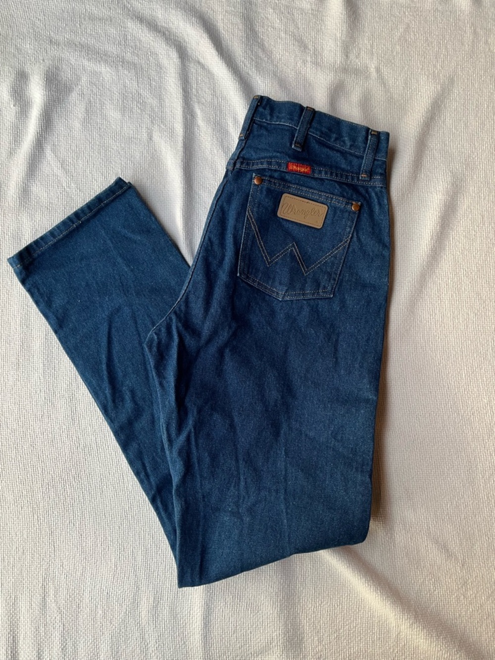 Vintage Wrangler Dark Blue Jeans Classic Straight Fit High Rise Denim